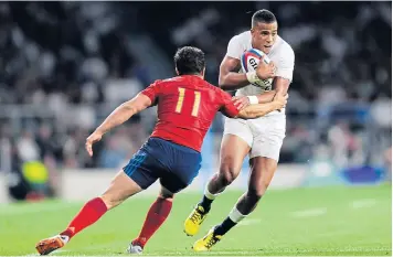  ?? REUTERS ?? England’s Anthony Watson in action against France’s Brice Dulin.