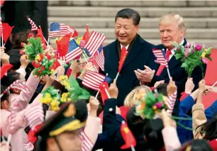  ?? AFP ?? late last year during a dinner between trump and Xi in argentina, the two men agreed to take a 90-day hiatus in their trade war to give their teams time to negotiate an agreement. —