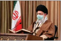  ?? (AP/Office of the Iranian Supreme Leader) ?? Iran’s Supreme Leader Ayatollah Ali Khamenei, attending a meeting Wednesday in Tehran, said the offers being made over his country’s nuclear deal “are not worth looking at.”