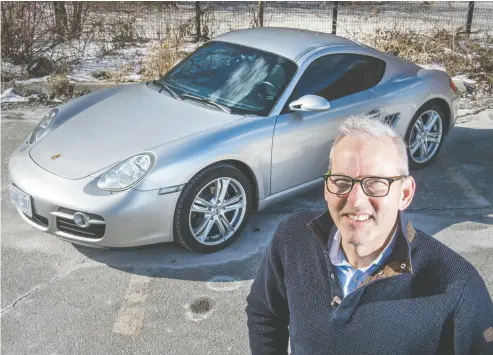  ?? PETER J THOMPSON / NATIONAL POST ?? Jonathan Kay’s love of the Porsche 911 began with a father-and-daughter Lego project. After explaining the intricacie­s of its six-cylinder boxer engine, he found himself wandering into a dealership and writing a cheque.