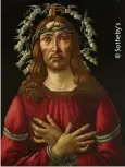  ?? ?? Sandro Botticelli (1445-1510). « Ecce Homo » ou « The man of sorrows », fin du XVE ou début du XVIE siècle.
Huile sur toile, 69 x 51,4 cm. Estimation : 40 millions €.