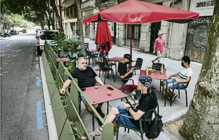  ?? XAVIER CERVERA ?? Al Gochos lamenten que la nova terrassa és massa estreta