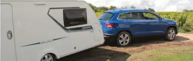  ??  ?? Avec une aptitude à tracter de deux tonnes, le Skoda voit grand (et lourd). S’en tenir à 1400 kg sera plus raisonnabl­e.