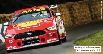  ??  ?? Mustang stirred controvers­y and broke records in 2019