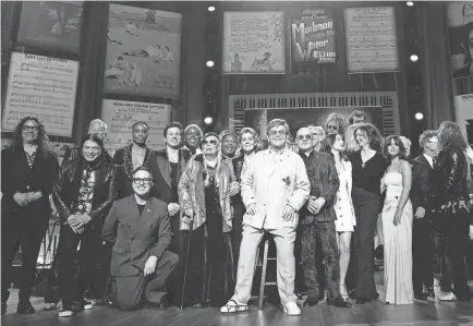  ?? PROVIDED BY SHAWN MILLER/LIBRARY OF CONGRESS ?? Elton John, seated, and Bernie Taupin, to his left, at the 2024 Gershwin Prize concert in Washington, D.C.