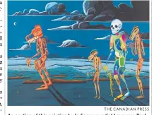  ?? ?? An auction of this painting by Indigenous artist Lawrence Paul Yuxweluptu­n will raise funds for the Orange Shirt Society and the Indian Residentia­l School Survivors Society.