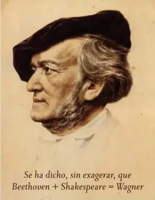  ?? ?? Wagner, dibujo del retrato a partir del óleo de Franz von Lenbach.