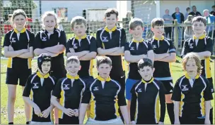  ??  ?? Mid Argyll Rugby Football Club P6/7 team at Ropework Park.