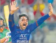  ?? AFP ?? Afghanista­n legspinner Rashid Khan has taken seven wickets in three games at the Asia Cup.