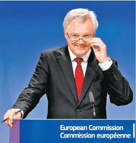  ?? FRANÇOIS LENOIR/REUTERS ?? David Davis, jefe de la delegación británica.