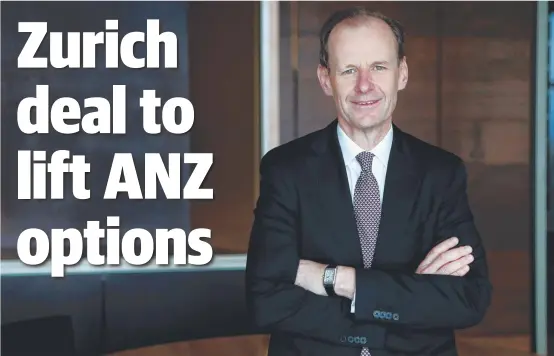  ?? CASHED UP: ANZ chief executive officer Shayne Elliott has announced the sale of the bank’s life insurance business to Zurich. Picture: HOLLIE ADAMS/ THE AUSTRALIAN ??