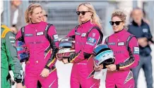  ?? ?? SARAH Bovy, Michelle Gatting and Rahel Frey are entering an all-female team in Le Mans this year. | Stefano Arcari Iron Lynx via AFP.