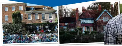  ??  ?? OPULENT: George Michael’s Highgate mansion, left, where grieving fans have left flowers, and his cottage in Goring-on-Thames. Above: Fadi Fawaz with the singer