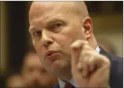  ?? THE NEW YORK TIMES ?? Acting Attorney General Matthew Whitaker told a congressio­nal committee this month that President Trump had never pressured him over various investigat­ions.
