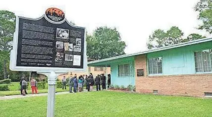  ?? U.S. DEPARTMENT OF THE INTERIOR ?? The Medgar and Myrlie Evers Home on Margaret Walker Alexander Drive in Jackson was officially named a national historic monument by the Trump administra­tion on Thursday.