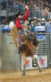  ?? Karen Warren / Houston Chronicle ?? Zeke Thurston recently won the saddle bronc world title.