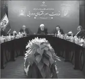  ??  ?? Presidenti Rouhani në takimin e kabinetit, të hënën në Teheran