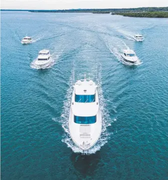  ??  ?? An influx of luxury yachts from Whitehaven, Maritimo, Integrity and more are heading to Sanctuary Cove for its annual boat show this month. RYAN KEEN
