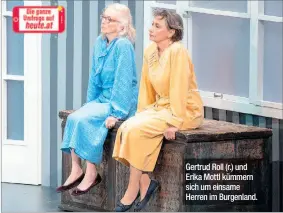  ??  ?? Gertrud Roll (r.) und Erika Mottl kümmern sich um einsame Herren im Burgenland.