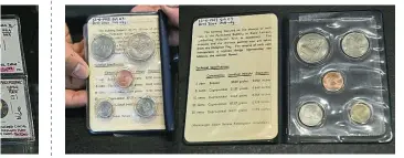  ??  ?? 1967年，我國法定貨幣正式誕生，圖為第一版本硬幣，當時1仙硬幣還被廣泛­使用。