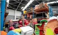  ??  ?? The stream of donations has been so incredible Taranaki Hospice CEO Paul Lamb has had to get in two 40-foot shipping containers at the warehouse to quarantine donated products for three days.