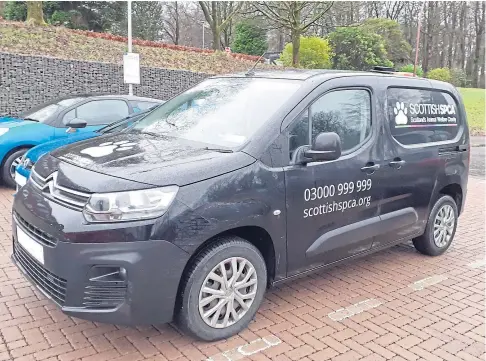  ??  ?? THE REAL THING: The SSPCA’s officers’ vans are black, not white like the hoaxers’ vehicles.