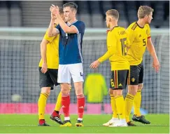  ?? ?? John Souttar after his Scotland debut against Belgium at Hampden in September, 2018