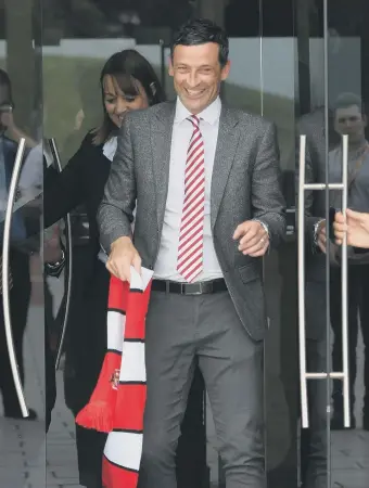  ??  ?? New Sunderland manager Jack Ross at his unveiling at The Academy of Light.