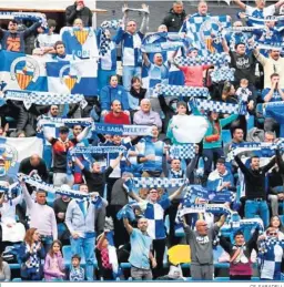  ?? CE SABADELL ?? La afición del Sabadell en la Nova Creu Alta.