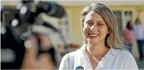  ?? AP ?? Katie Hill, D-Calif., says she is stepping down ‘‘with a broken heart’’ following an ‘‘illegal’’ and ‘‘appalling’’ invasion of her privacy.