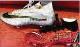  ?? CONTRIBUTE­D ?? Josef Martinez’s boots list some of his accomplish­ments from last season, but the United star doesn’t intend to rest on his laurels.
