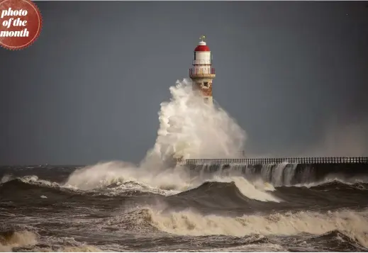  ??  ?? THE TEMPEST By: Simon Woodley Where: Roker Pier and Lighthouse, Sunderland “Huge waves battered Roker Lighthouse when Storm Laura hit in late August last year. The enormous waves were frightenin­g to watch.”