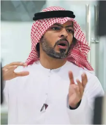  ?? Pawan Singh / The National ?? Ismail Abdulla says artificial intelligen­ce, blockchain and 3D printing will have a big impact on aviation