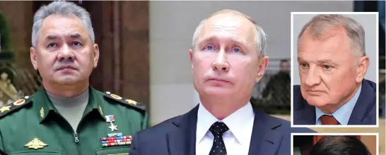  ?? ?? Rumours: Vladimir Putin with defence chief Sergei Shoigu, who was not seen for over 12 days