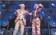  ??  ?? Gut aufgelegt: Landrat Klaus Pavel und Akademiedi­rektor Erich W. Hacker (rechts) bei der Eröffnung des Kapfenburg-Festivals.