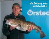  ??  ?? Viv Gedney won with 14lb 8oz