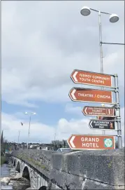  ?? ?? ‘Copenhagen City Lights’, newly installed on Kent Bridge, Fermoy. (Photo: Katie Glavin)