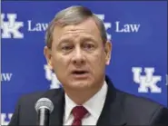 ?? THE ASSOCIATED PRESS FILE PHOTO ?? Chief Justice John Roberts speaks in Lexington, Ky. A unanimous Supreme Court on Wednesday bolstered the rights of learning-disabled students in a ruling that requires public schools to offer special education programs that meet higher standards.