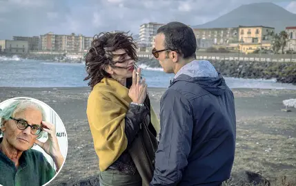  ??  ?? Protagonis­ti Teresa Saponangel­o e Francesco Di Leva, gli interpreti principali del film Nel tondo, il regista Antonio Capuano