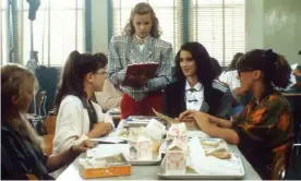  ?? Photograph: Cinemarque-New World/Kobal/REX/Shuttersto­ck ?? Winona Ryder, second from right, as Veronica Sawyer in Heathers (1988).