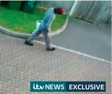  ??  ?? ITV News has obtained this still from CCTV showing the suspect walking with a Lidl bag on the day of the Parsons Green attack