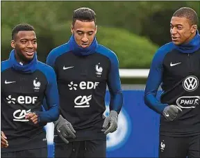  ??  ?? Lemar, Tolisso et Mbappé font partie de la nouvelle génération dorée.