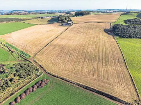  ?? ?? IMPRESSIVE SPREAD: The 405-acre Downfield Farm near Cupar is on sale for offers over £3.9 million.