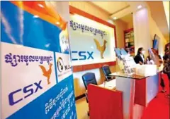  ?? HONG MENEA ?? The Cambodia Securities Exchange (CSX) in June 2023.