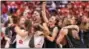  ?? MARK PALCZEWSKI — FOR DIGITAL FIRST MEDIA ?? Boyertown celebrates its victory over North Allegheny in the PIAA Class 6A girls’ basketball championsh­ip game at the Giant Center in Hershey on Friday, March 24.