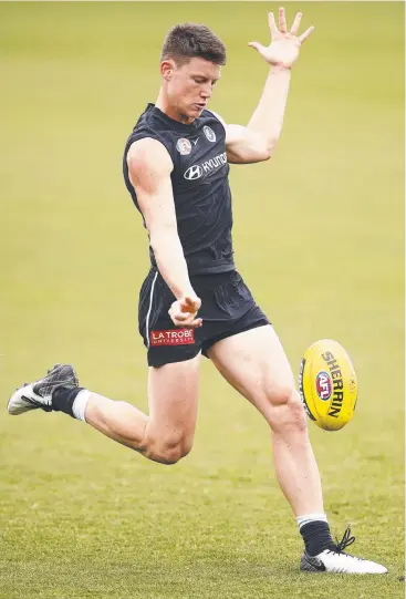  ?? Picture: GETTY ?? PRIMED: Carlton recruit Sam Walsh in action at Ikon Park. The No.1 draft pick will be among the team’s six new faces against Richmond tonight.