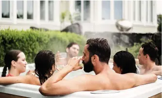  ??  ?? Hot tubs have grown in popularity with suppliers struggling to keep up with demand