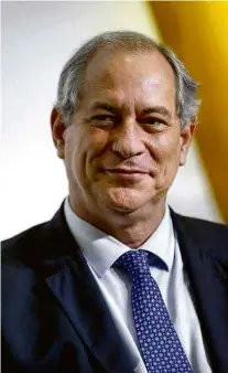  ?? Pedro Ladeira - 6.jun.18/Folhapress ?? O presidenci­ável Ciro Gomes (PDT)