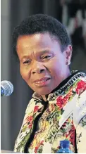  ?? /VELI NHLAPO ?? Minister Susan Shabangu