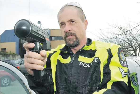  ?? WAYNE LEIDENFROS­T/ PNG FILES ?? Former police officer Grant ‘Darth Radar’ Gottgetreu retired in April and now helps people beat tickets in court.